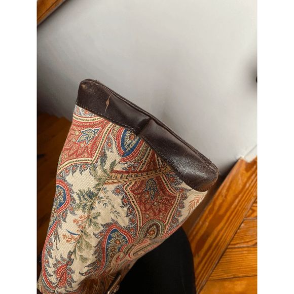 Brighton Pheasant Tapestry and Leather Weekender Tote - RARE Collectors Purse - Picture 6 of 13